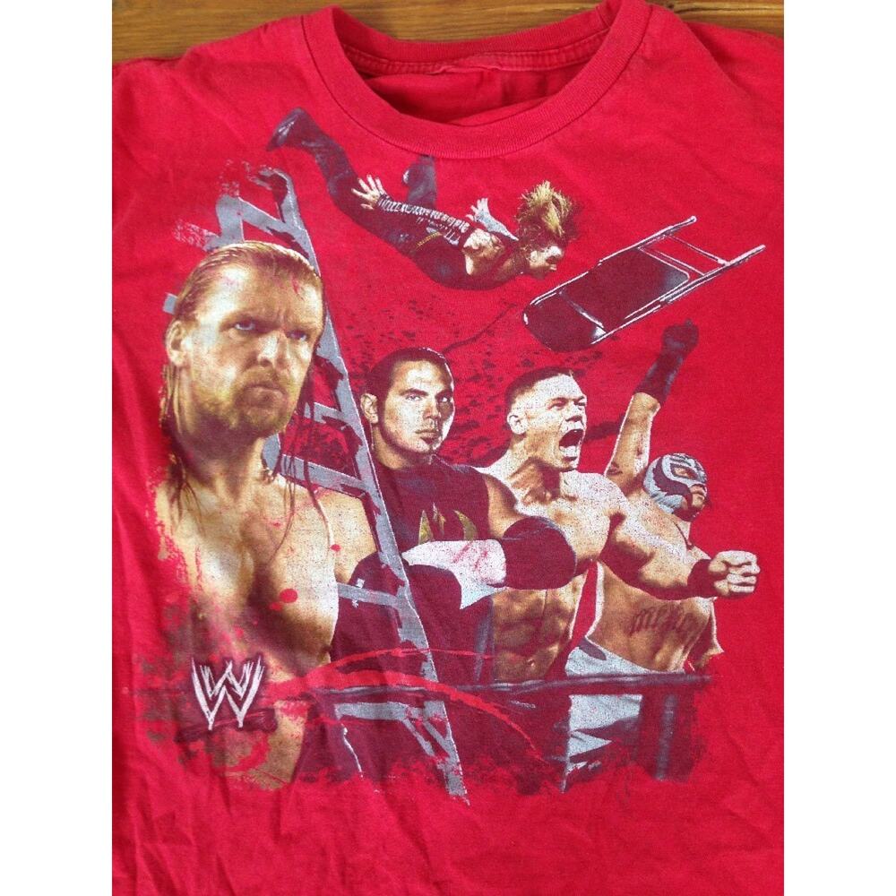 WWE Pro World Wrestling Entertainment Red Cotton Mens T-Shirt Small 40" Chest